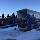 Loading the car onto the trailer in Ohio, or why they can’t get much winter practice in back in Ohio. Photo credit: HART
